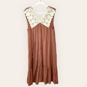 Anthropologie Lace Bib Dress, NWT